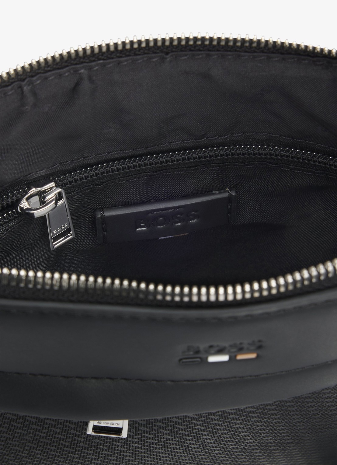 BOSS Ray_MP_Envelope crossbodytas met logoprint - achterkant black-001 / zwart