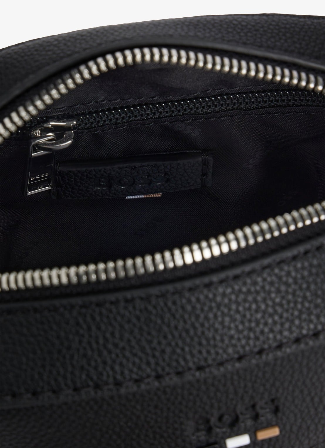BOSS Ray NS crossbodytas met logo - detail zwart