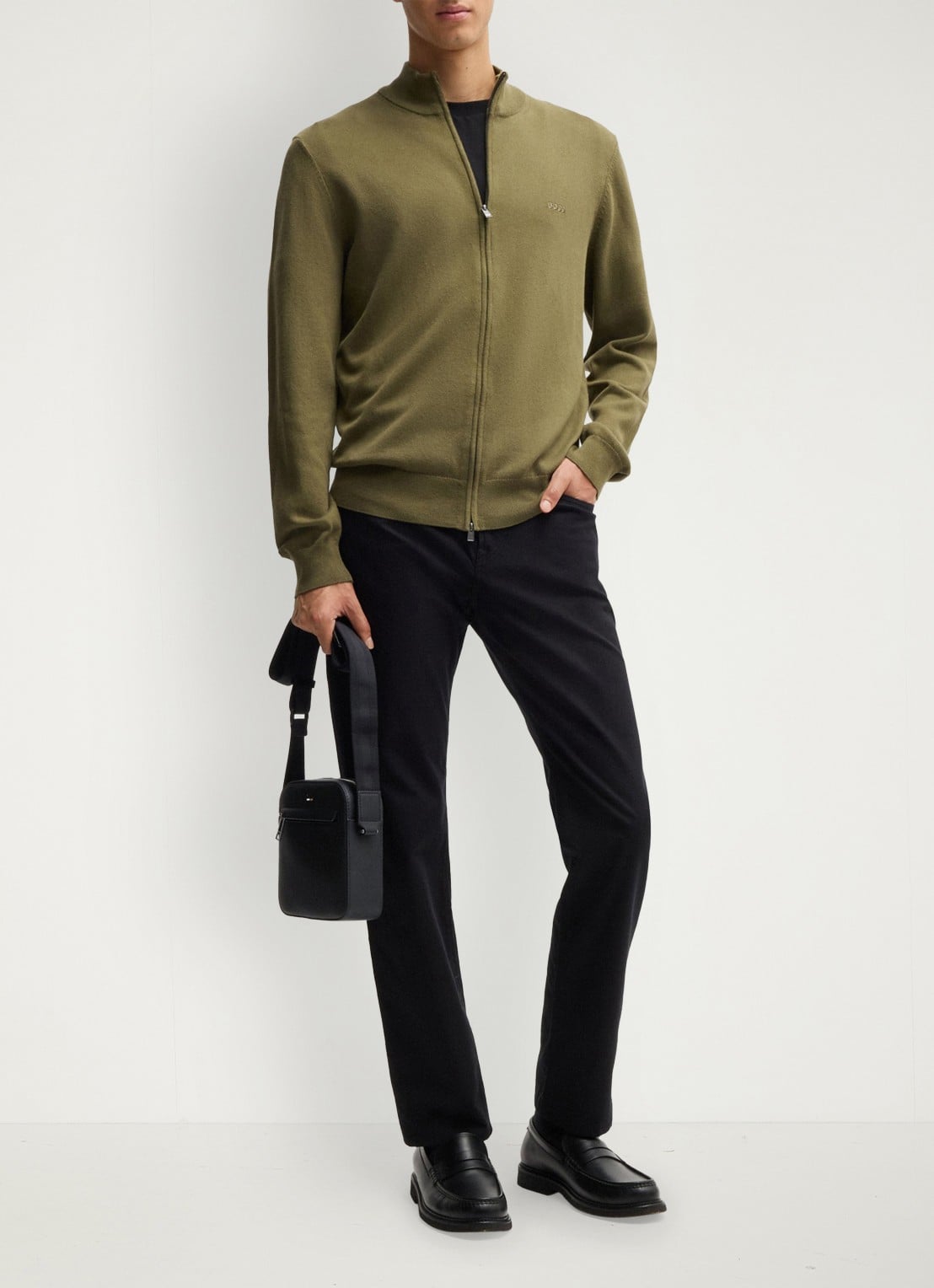 BOSS Ray NS crossbodytas met logo - detail 3 zwart