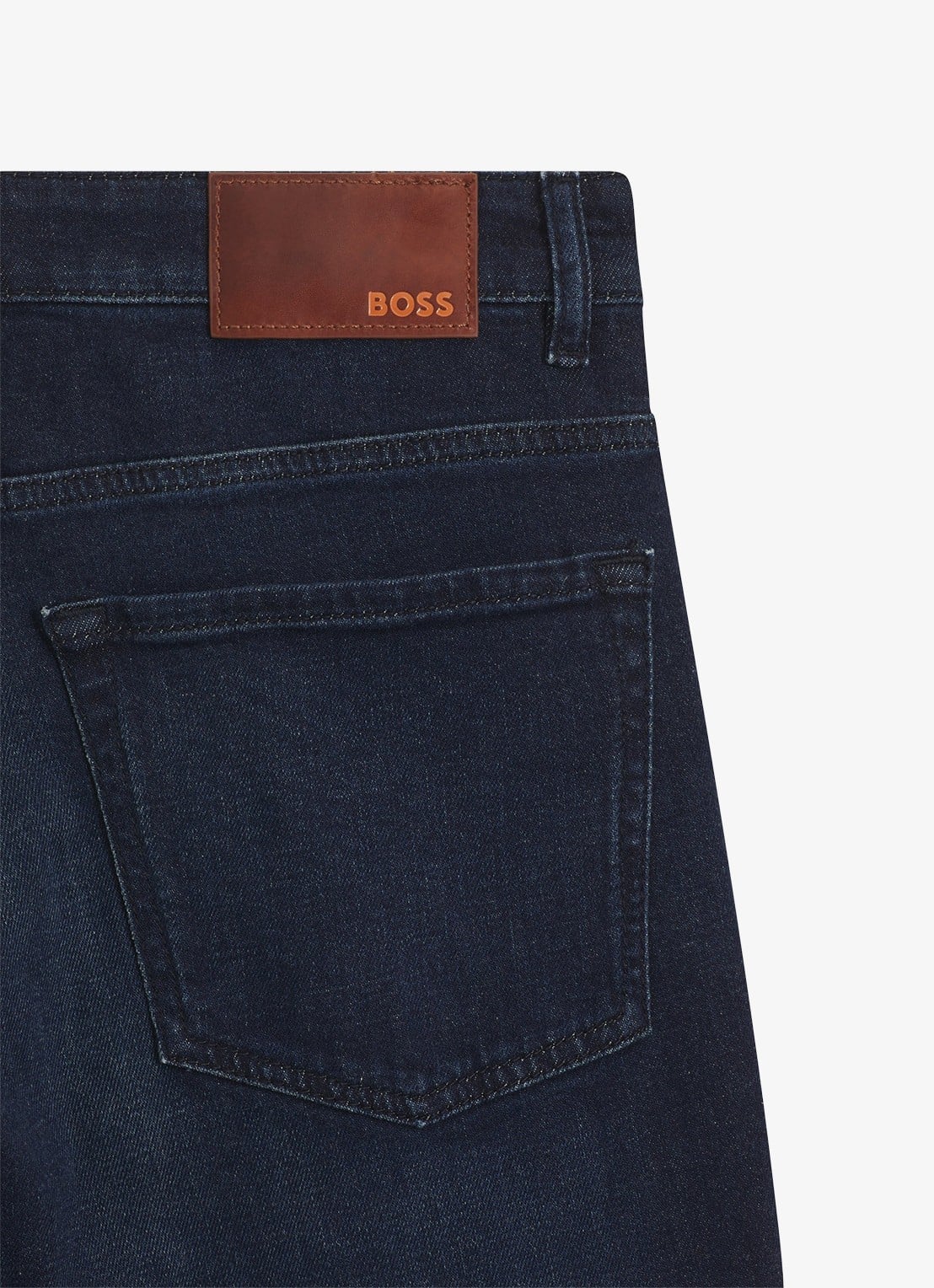 BOSS Re.Maine regular fit jeans met donkere wassing - detail 4 donkerblauw