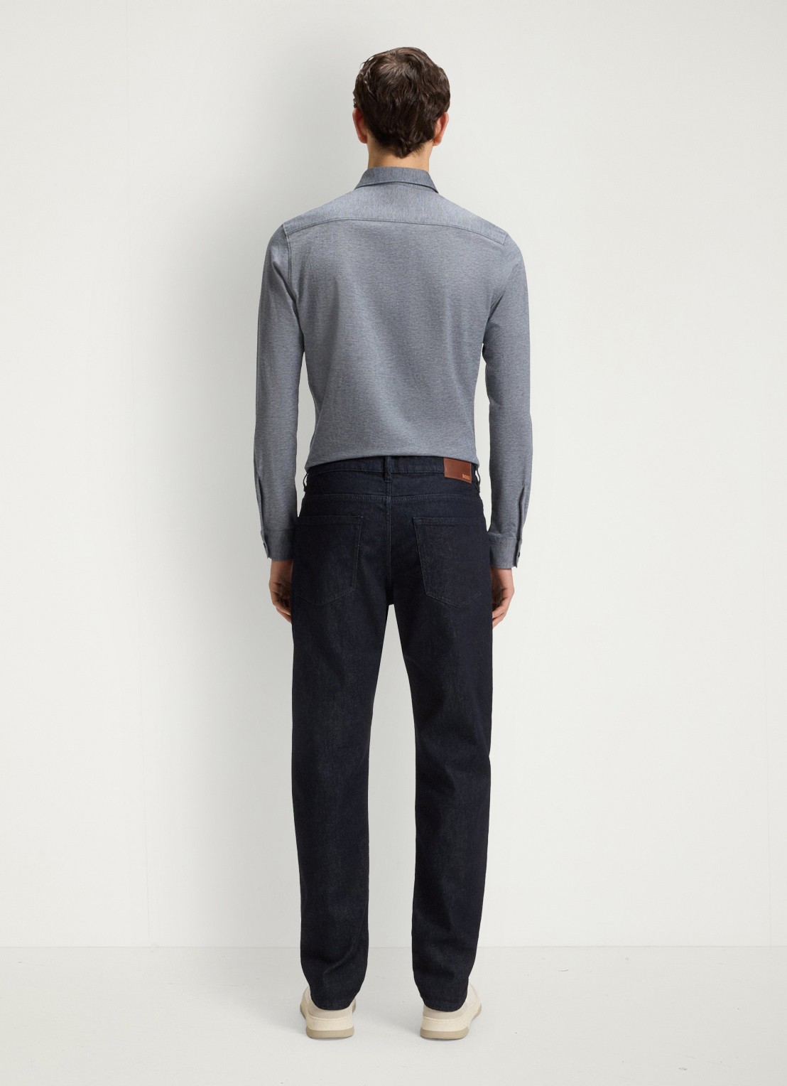 BOSS Re.maine straight leg jeans met donkere wassing - detail 2 indigo