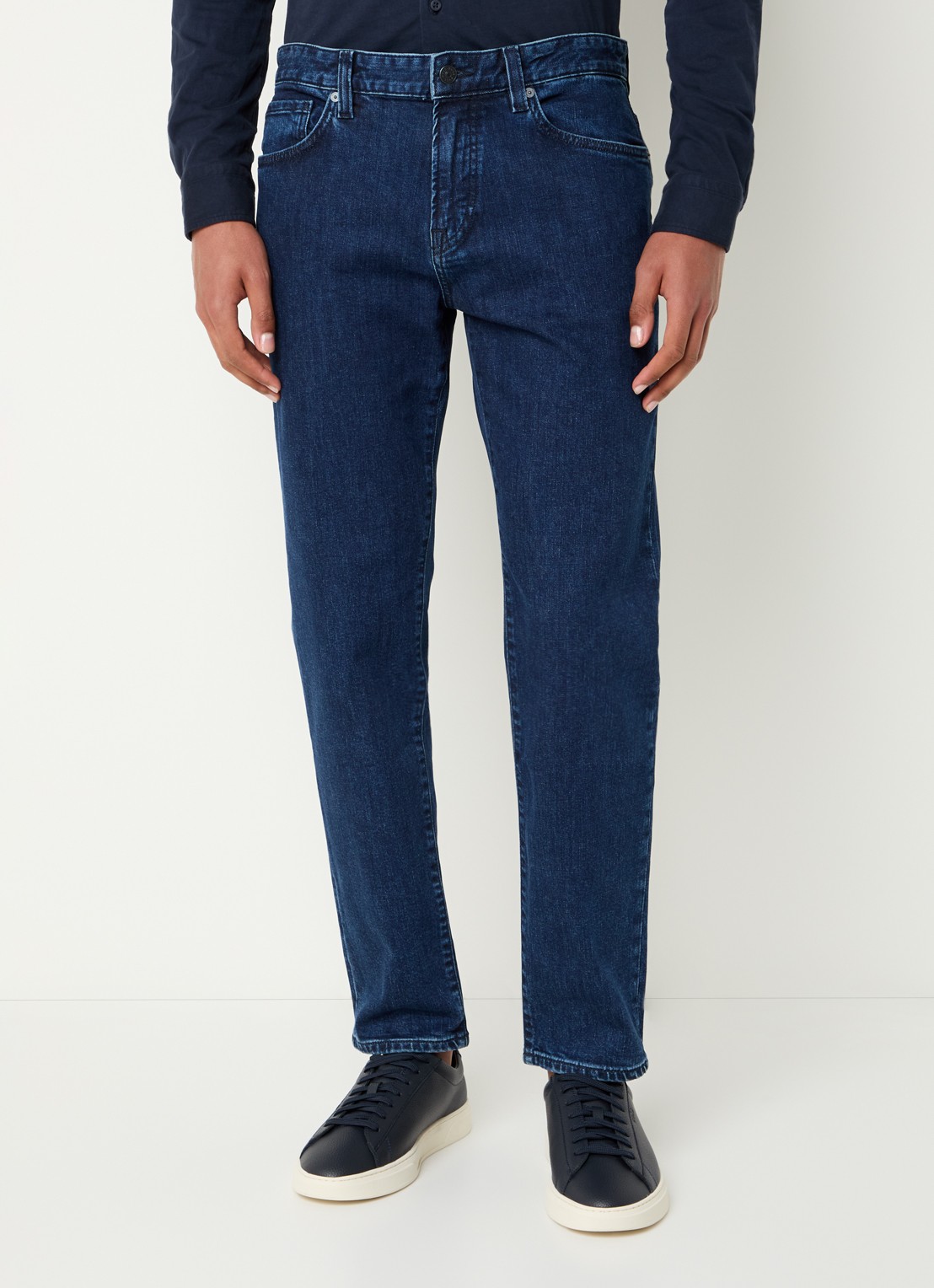 BOSS Re.Maine straight leg jeans met donkere wassing - detail 2 indigo