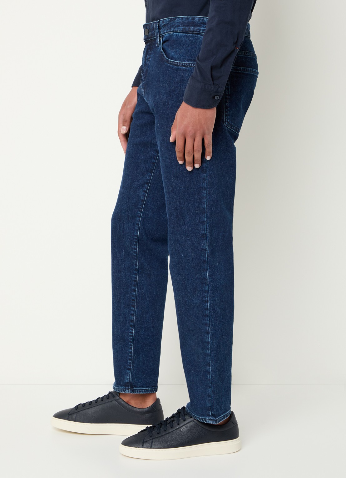 BOSS Re.Maine straight leg jeans met donkere wassing - detail 3 indigo
