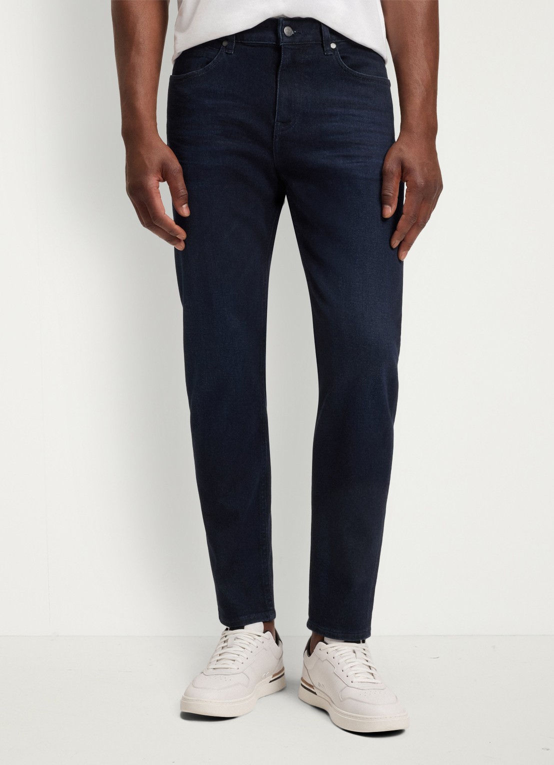 BOSS Re.maine straight leg jeans met donkere wassing - detail 3 donkerblauw