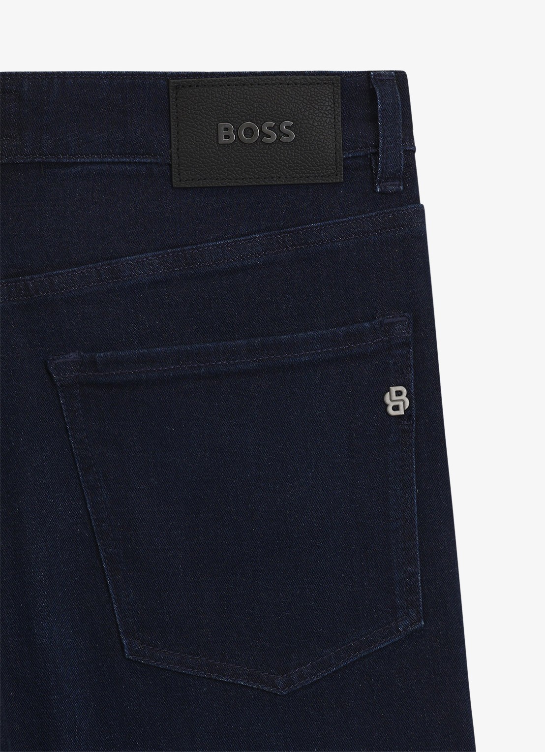 BOSS Re.maine straight leg jeans met donkere wassing - detail 5 donkerblauw
