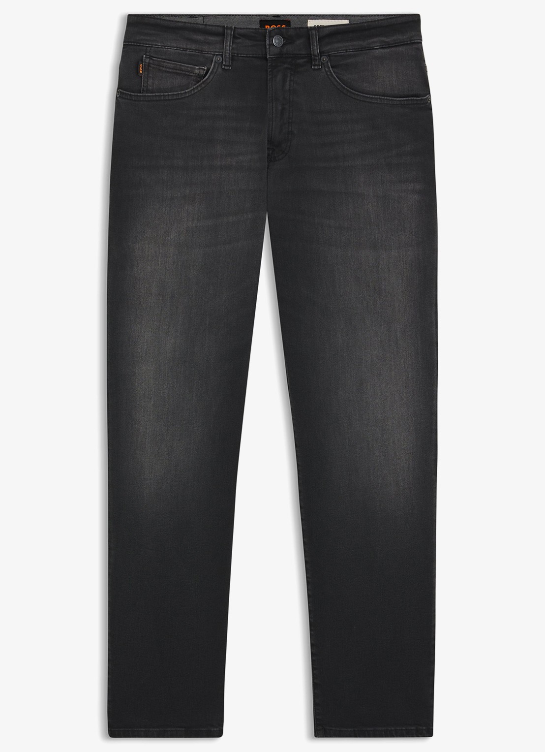BOSS Re.Maine straight leg jeans met gekleurde wassing - voorkant 2 zwart