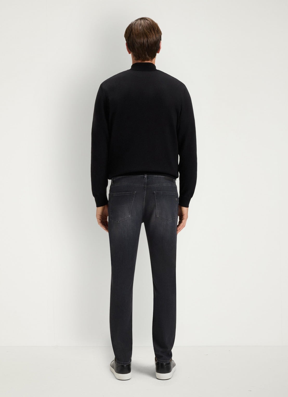 BOSS Re.maine straight leg jeans met gekleurde wassing - detail 4 donkergrijs
