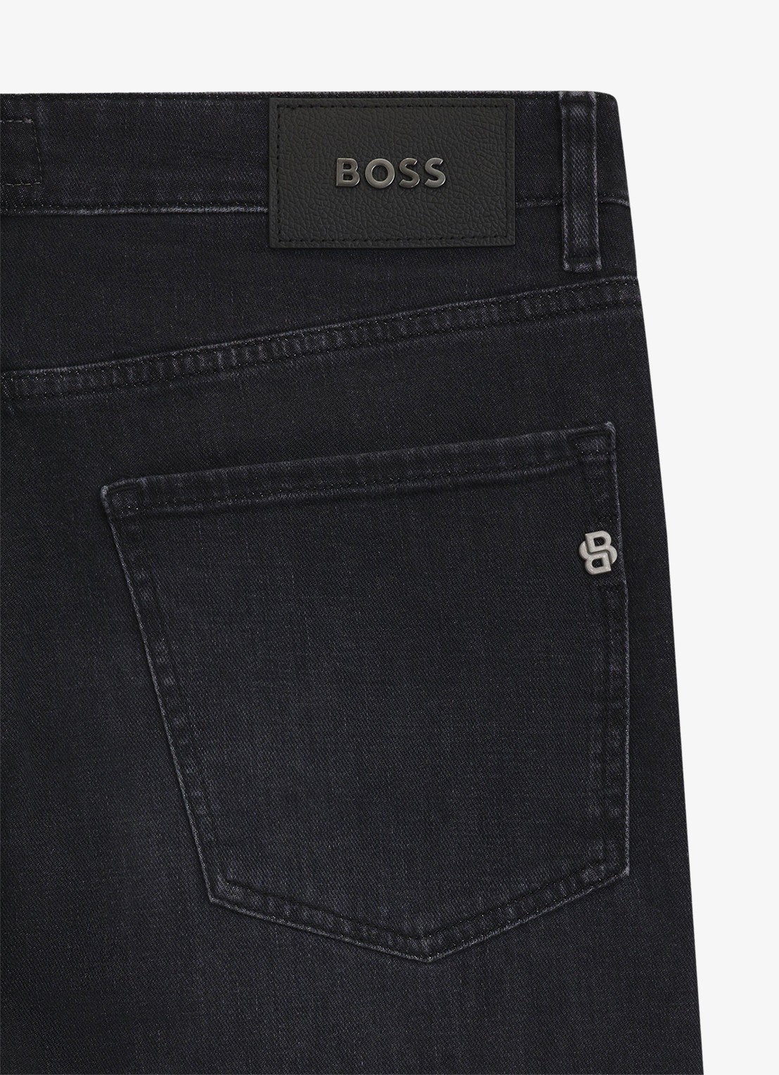 BOSS Re.maine straight leg jeans met gekleurde wassing - detail 5 donkergrijs