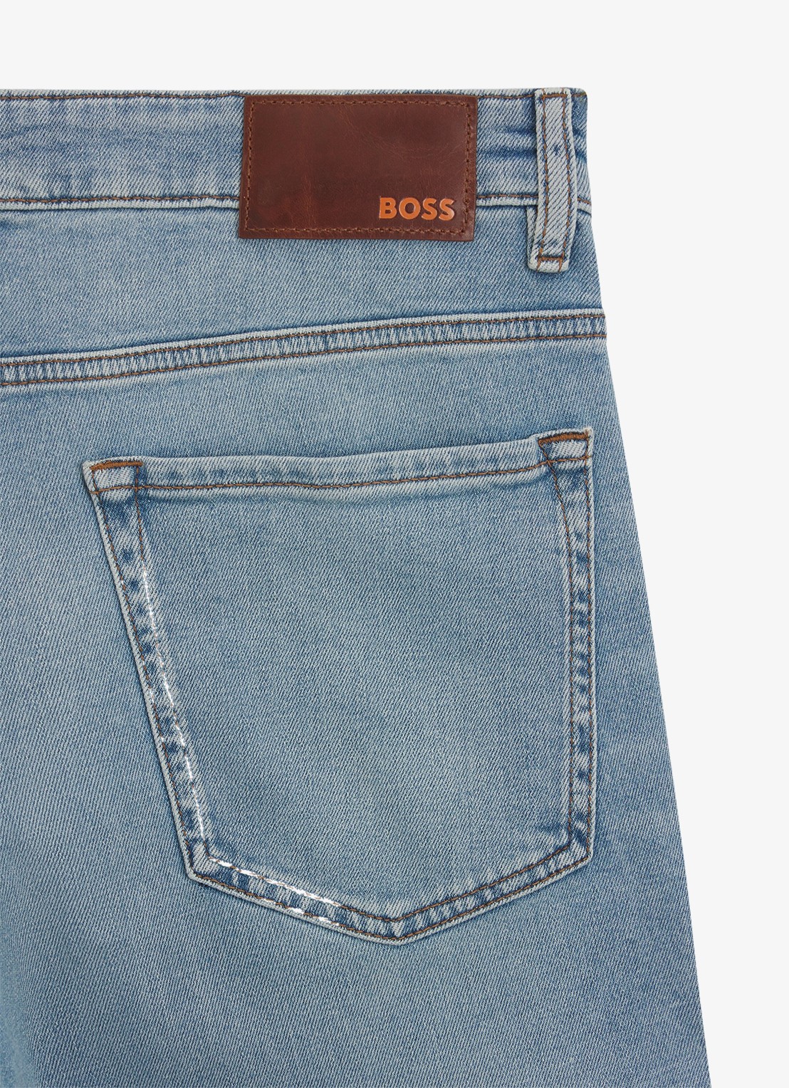 BOSS Re.Maine straight leg jeans met lichte wassing - detail 3 indigo