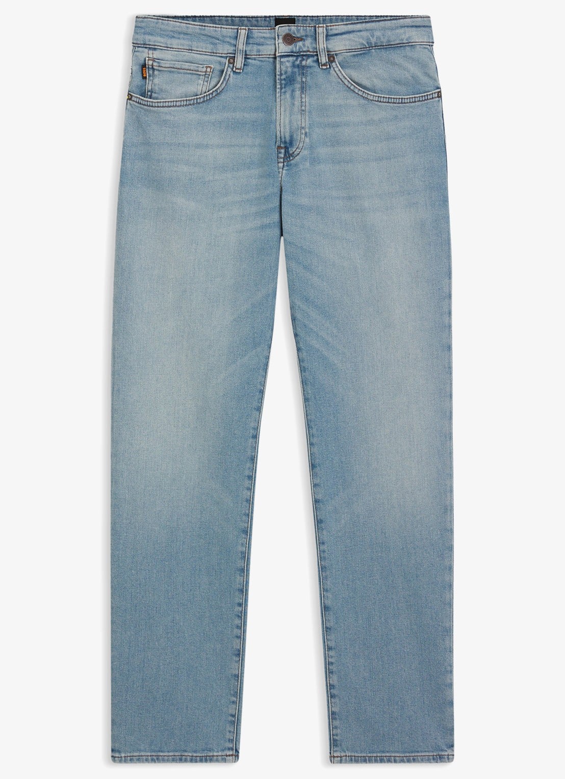 BOSS Re.Maine straight leg jeans met lichte wassing - voorkant 5 indigo