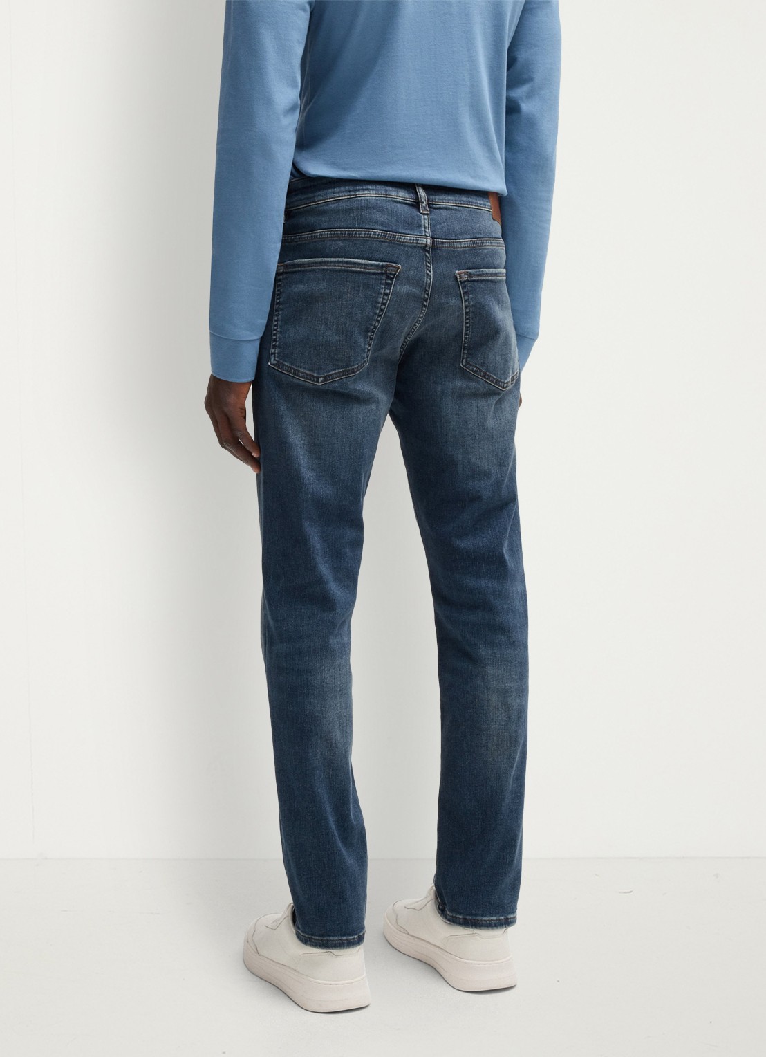 BOSS Re.Maine straight leg jeans met medium wassing - detail 2 indigo