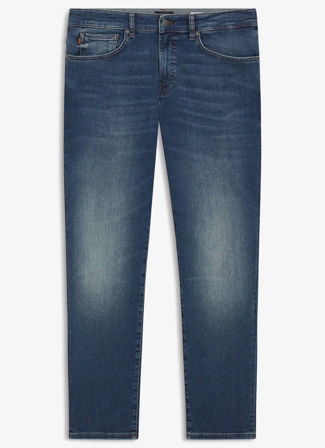 BOSS Re.Maine straight leg jeans met medium wassing - voorkant 5 indigo