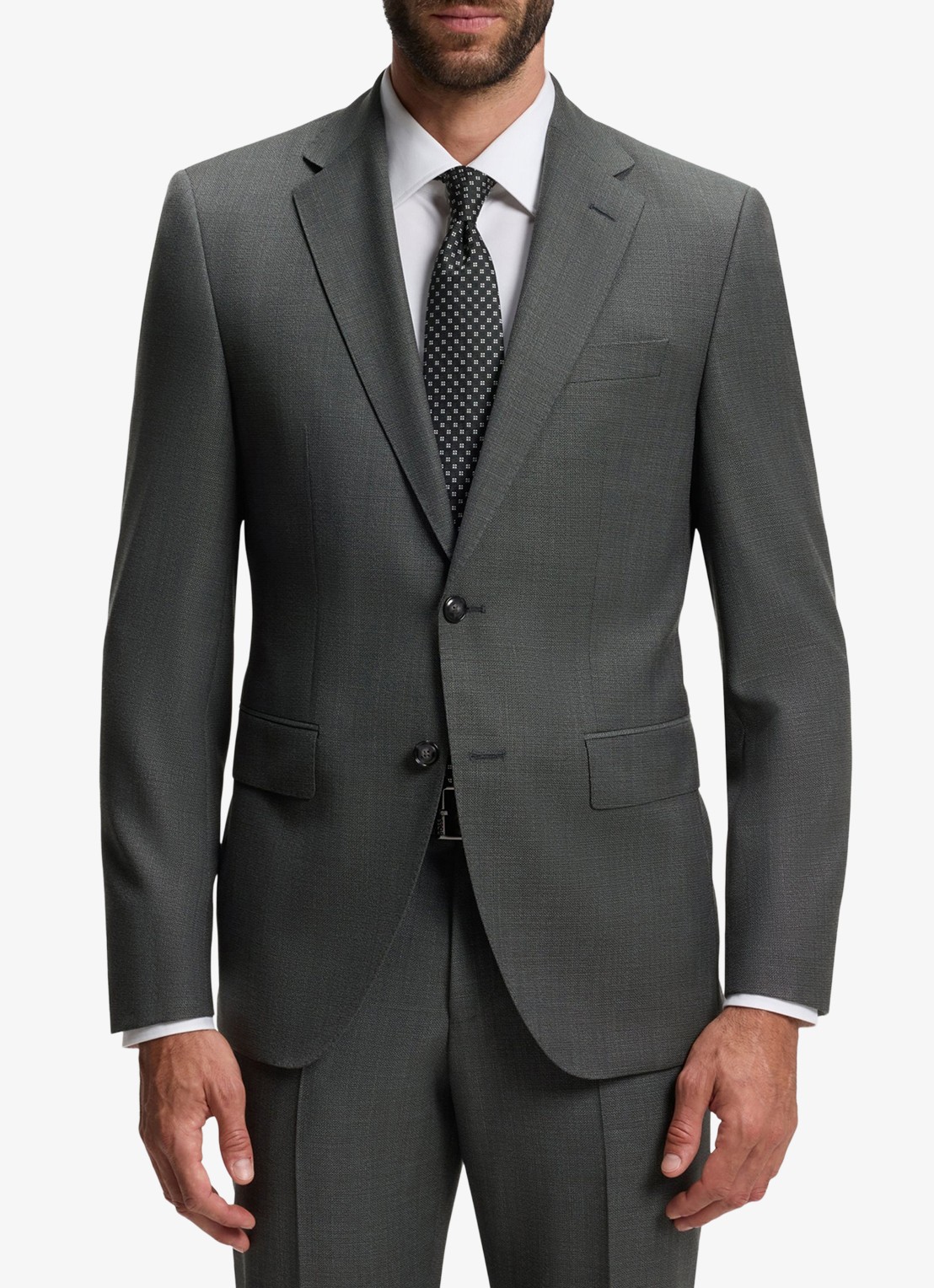 BOSS Regular fit 2-delig pak van scheerwol - detail groen