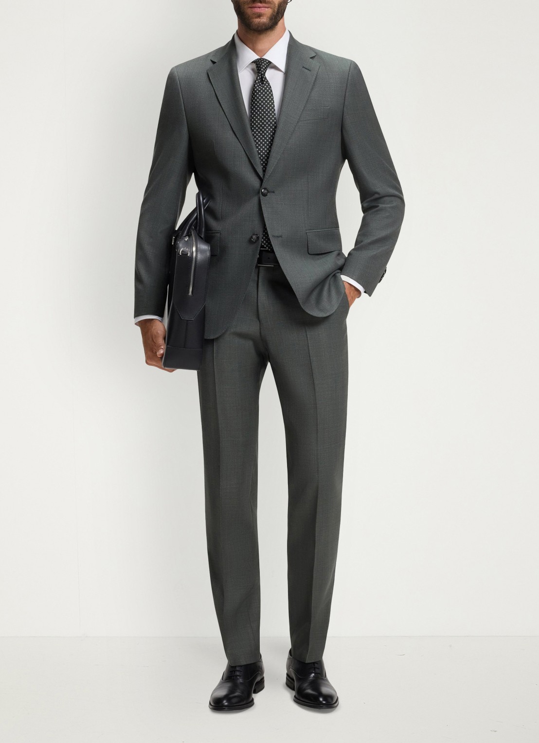 BOSS Regular fit 2-delig pak van scheerwol - voorkant 7 groen
