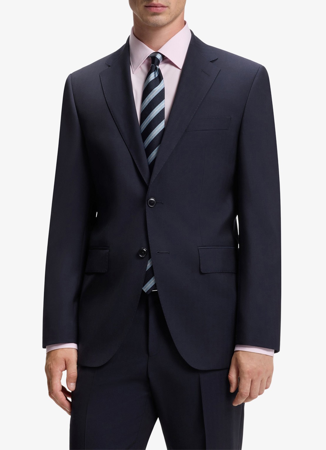 BOSS Regular fit 2-delig pak van scheerwol - detail blauw