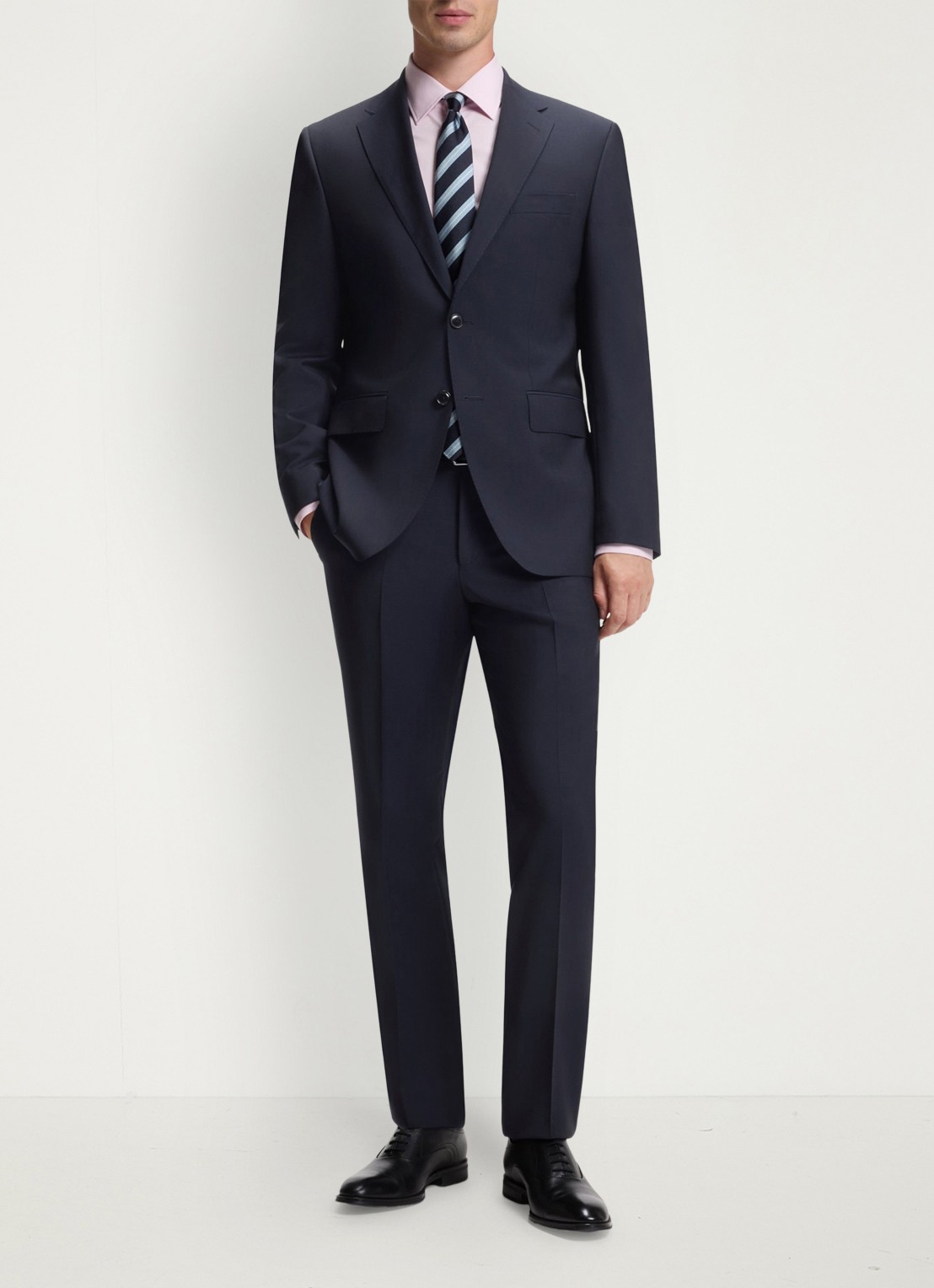 BOSS Regular fit 2-delig pak van scheerwol - voorkant 8 blauw
