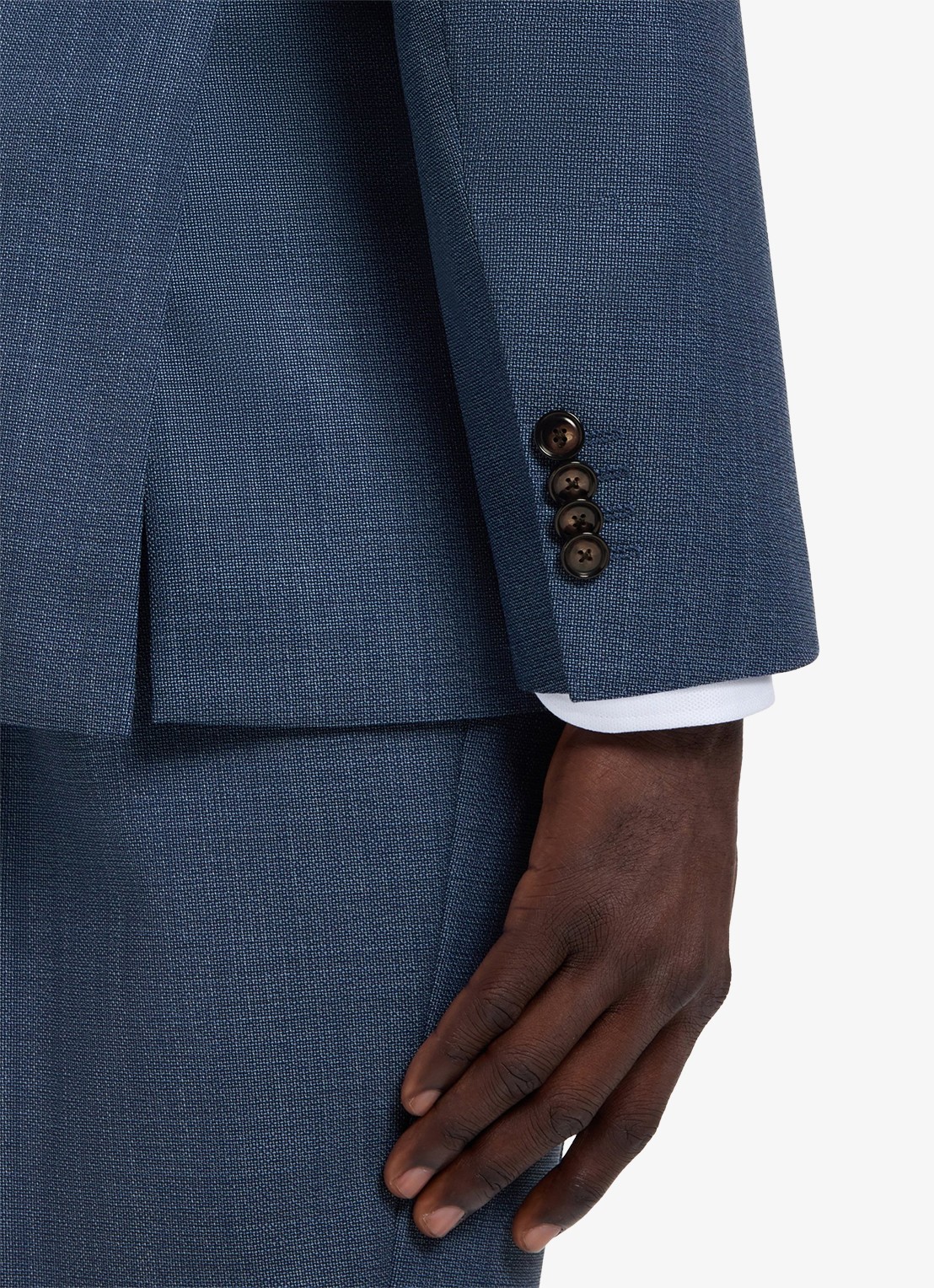 BOSS Regular fit 2-delig pak van scheerwol - detail 4 lichtblauw