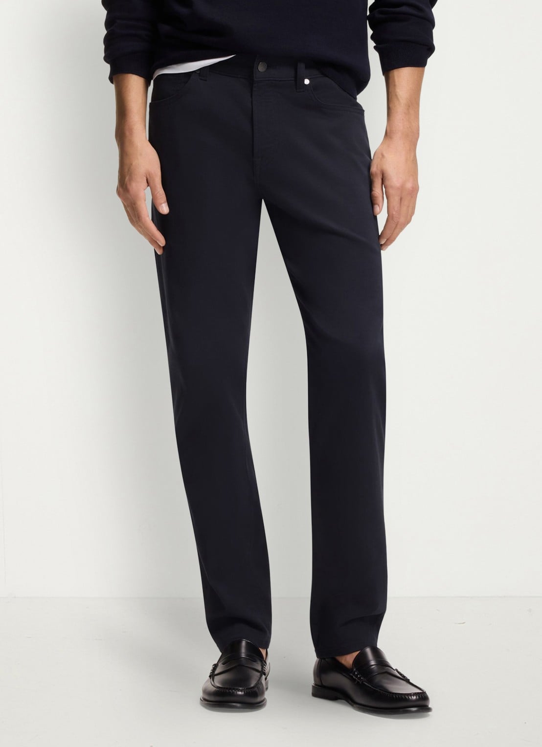 BOSS Regular fit broek met steekzakken - detail donkerblauw