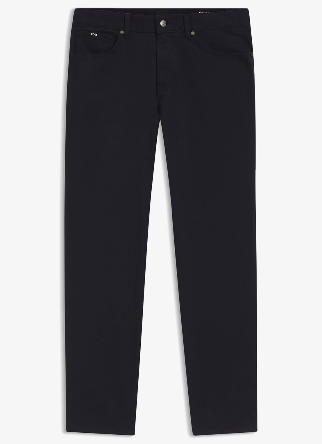 BOSS Regular fit broek met steekzakken - voorkant 5 donkerblauw