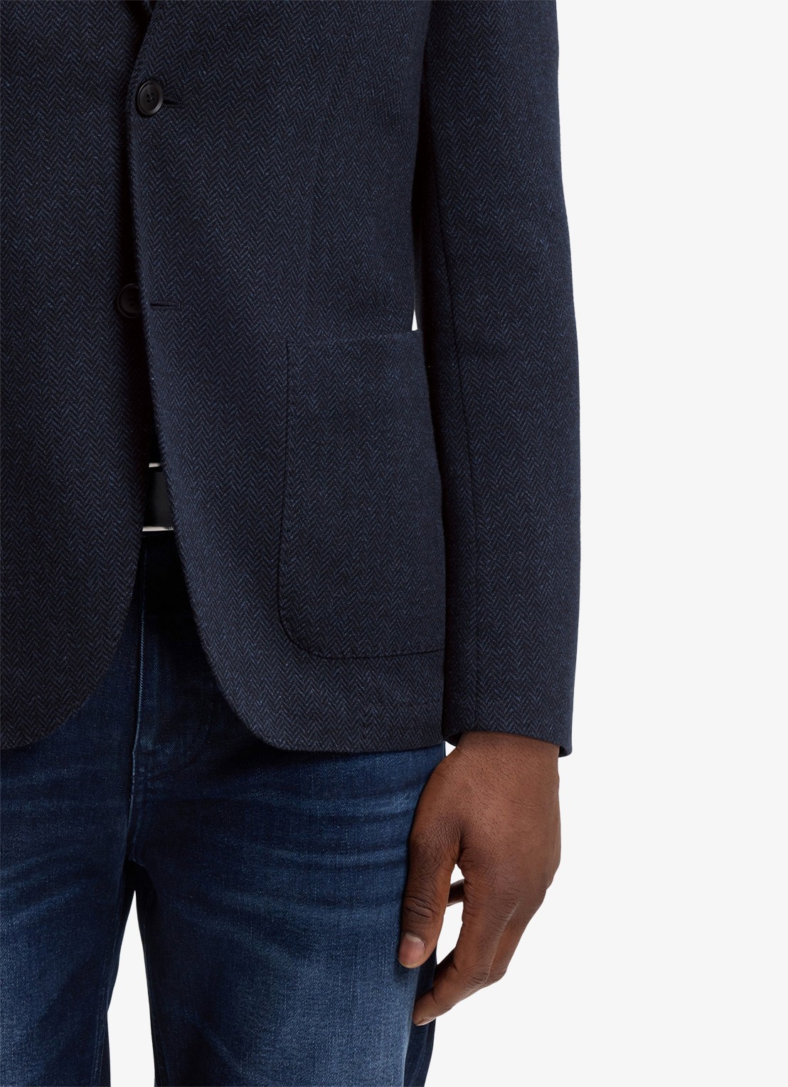 BOSS Regular fit colbert met opgestikte zakken  - detail 5 donkerblauw