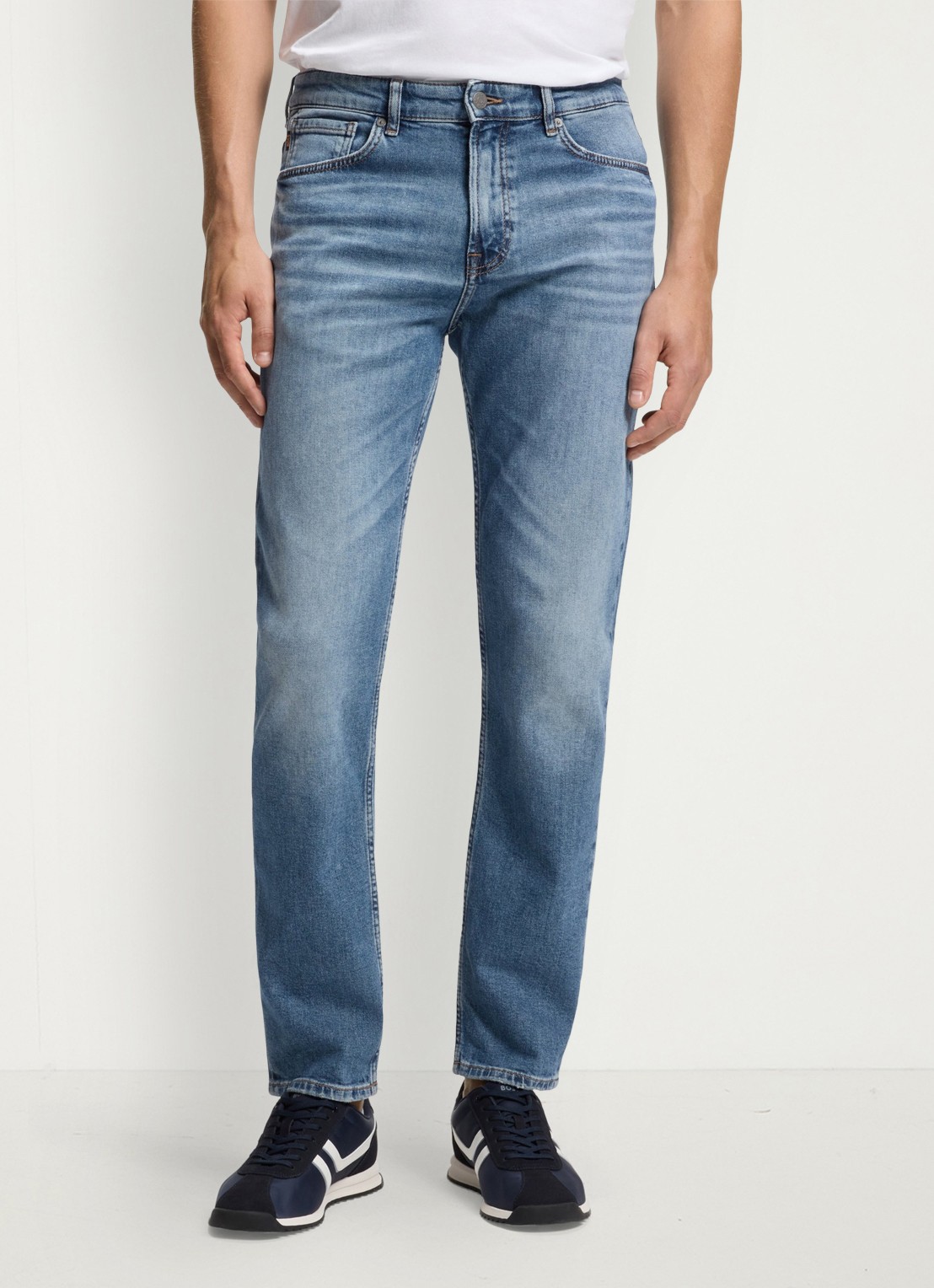 BOSS Regular fit jeans met steekzakken - detail 3 indigo