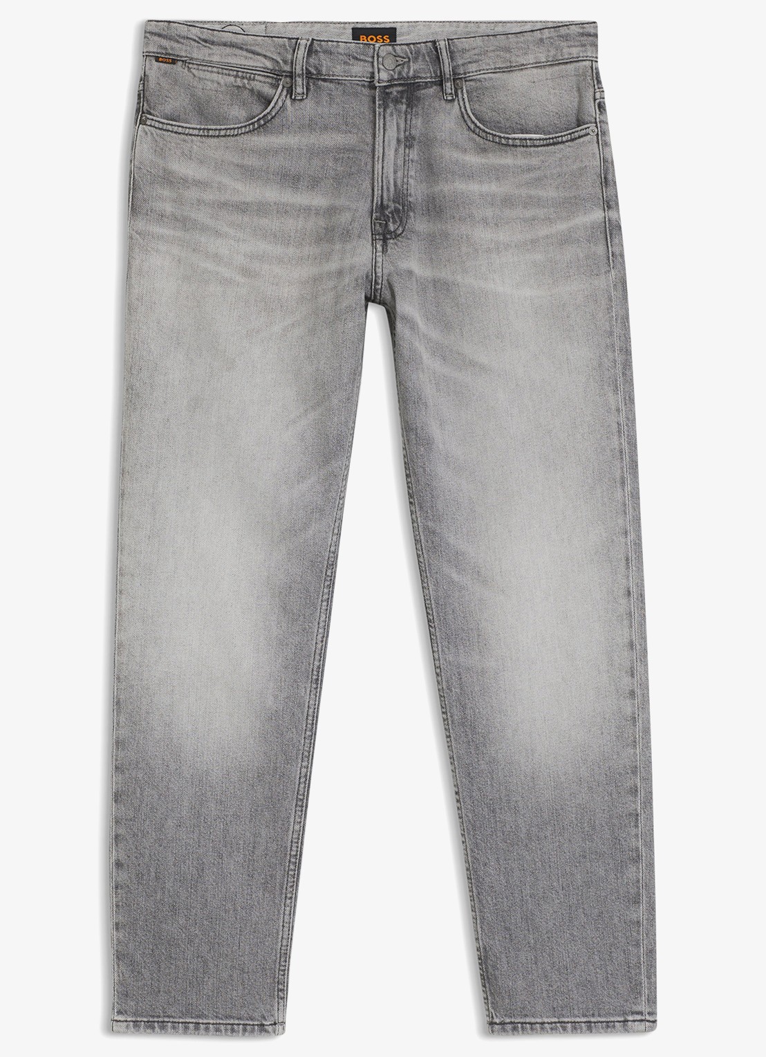 BOSS Regular fit jeans met steekzakken - voorkant light/pastel grey-055 / grijs