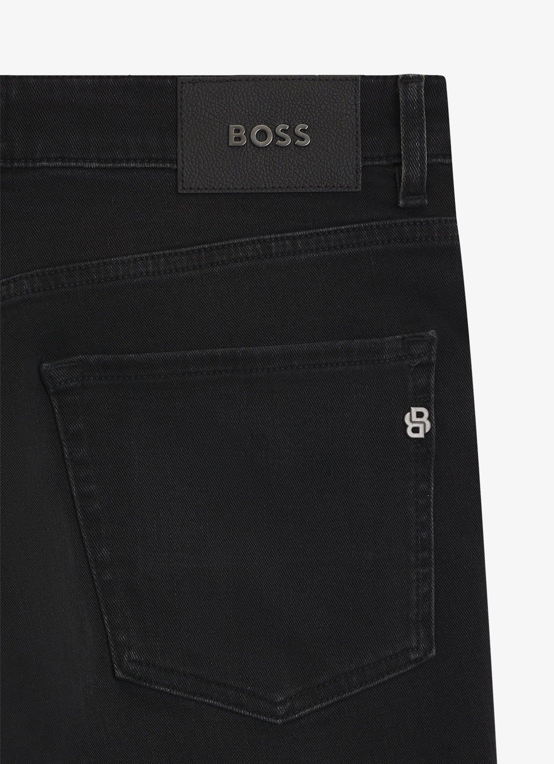 BOSS Regular fit jeans met steekzakken - detail 3 zwart