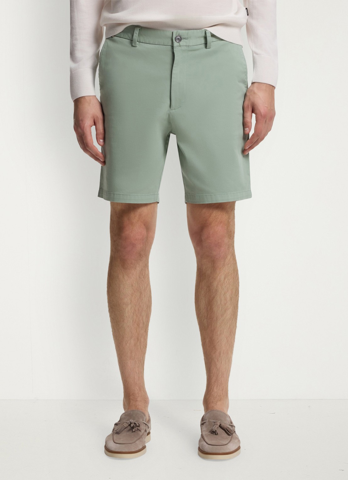 BOSS Regular fit korte broek met steekzakken - detail 3 open green-373