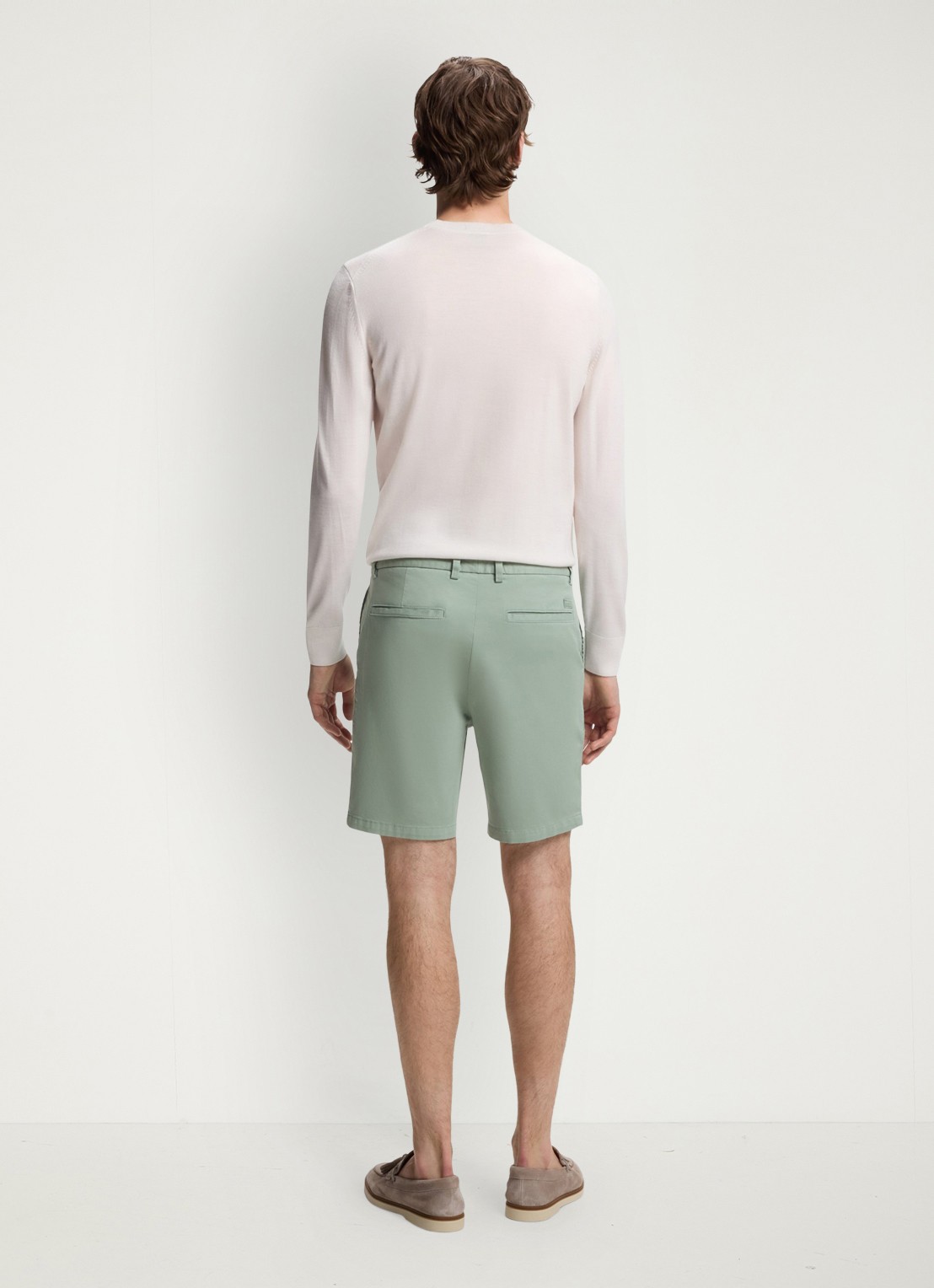 BOSS Regular fit korte broek met steekzakken - detail 4 open green-373