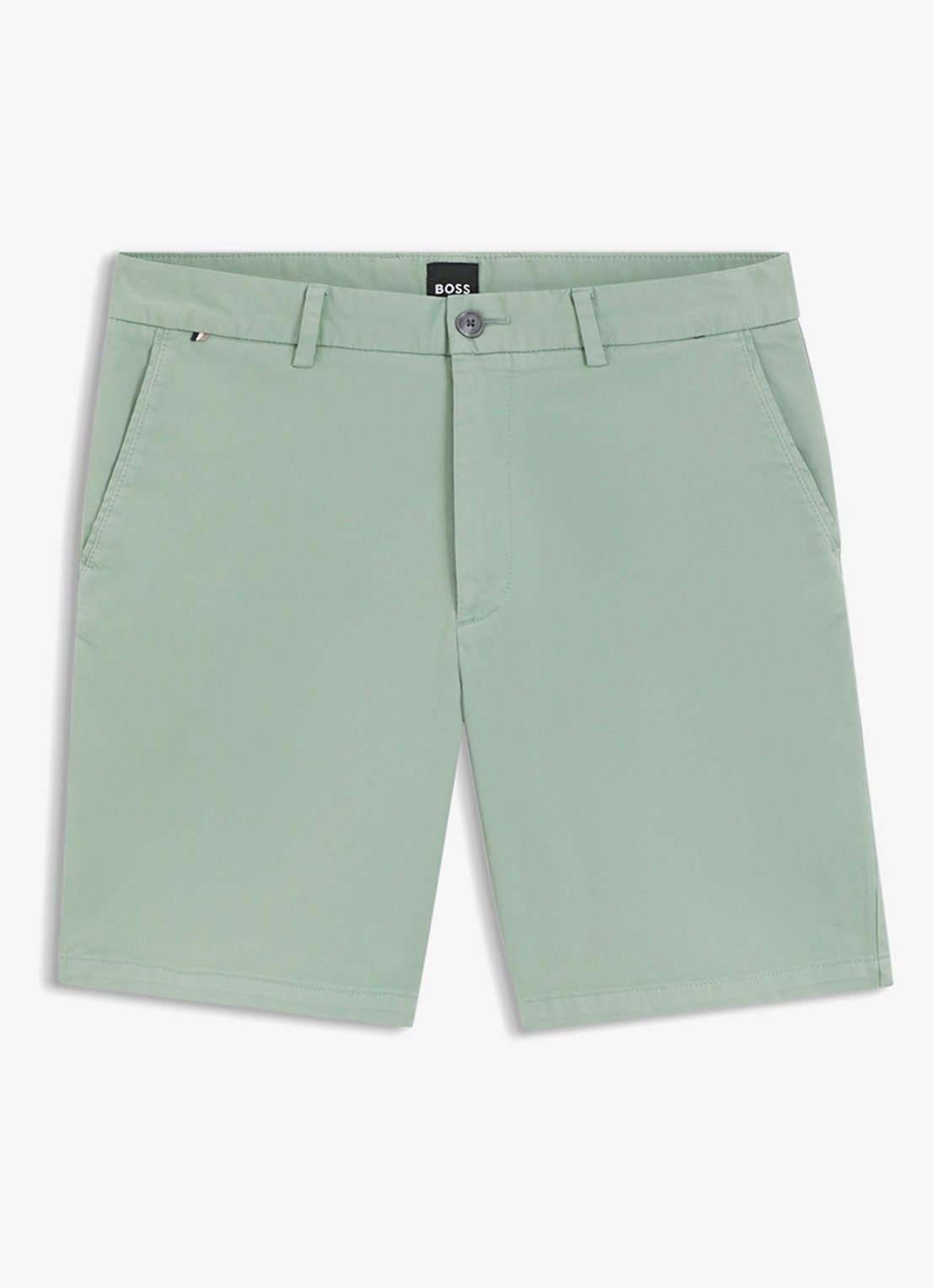 BOSS Regular fit korte broek met steekzakken - voorkant open green-373