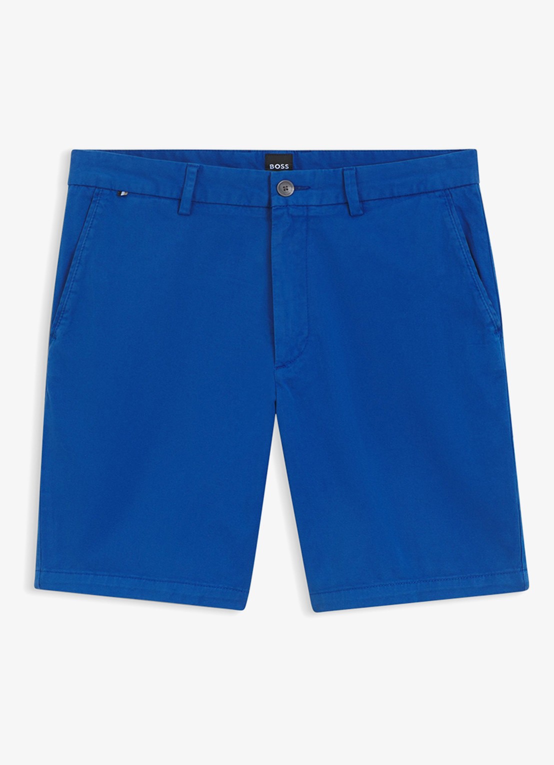 BOSS Regular fit korte broek met steekzakken - voorkant blauw