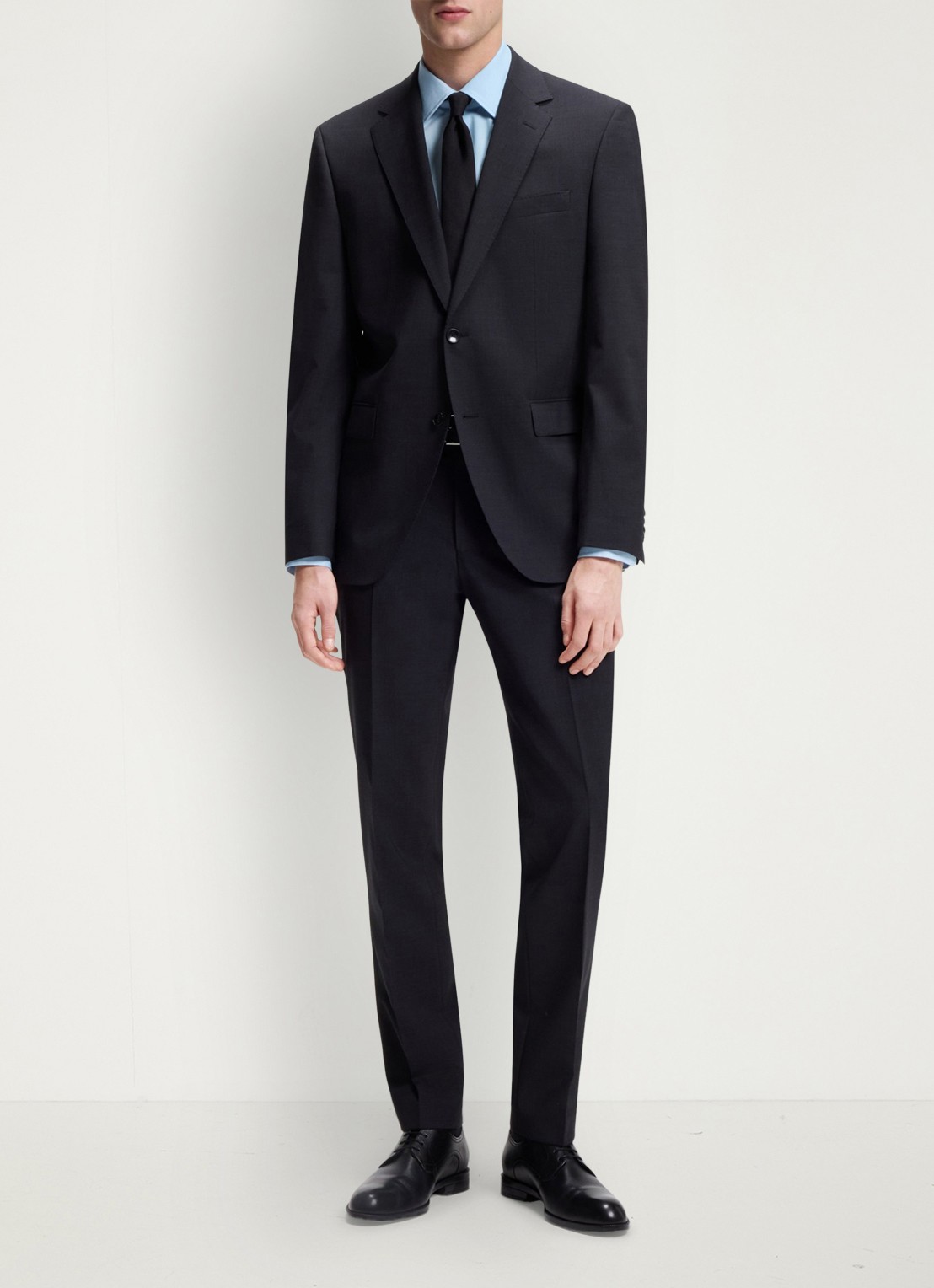 BOSS Regular fit overhemd in katoenblend - voorkant 6 lichtblauw