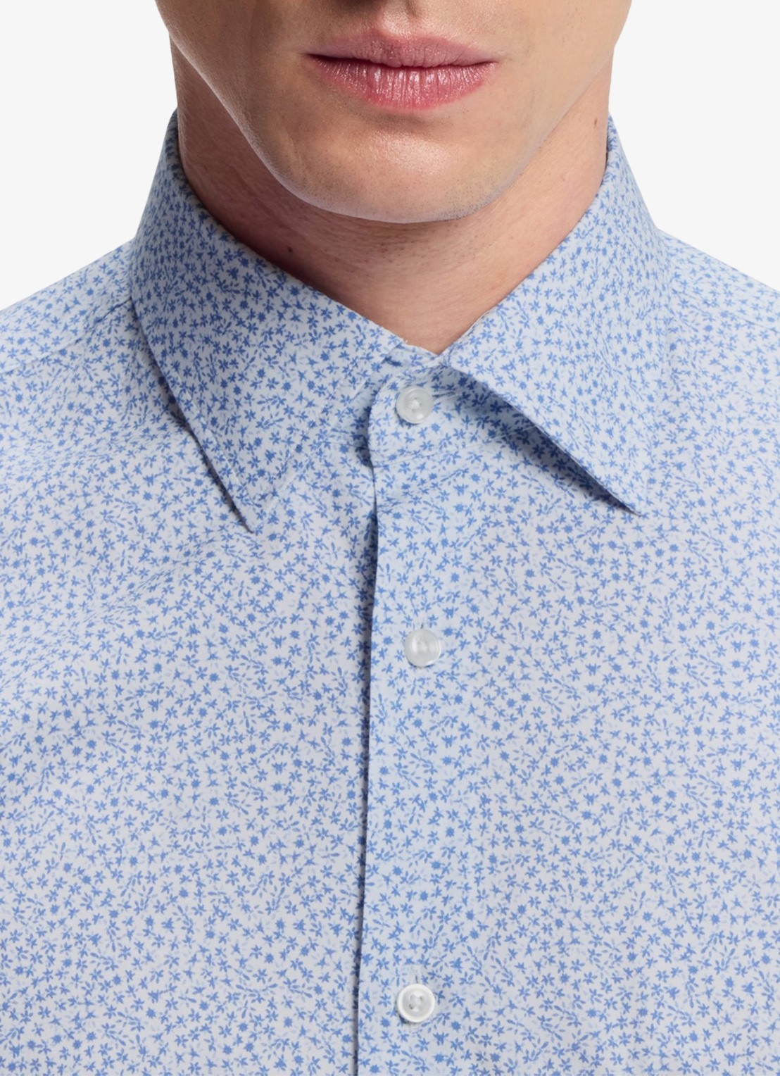 BOSS Regular fit overhemd met grafische print - detail 4 lichtblauw