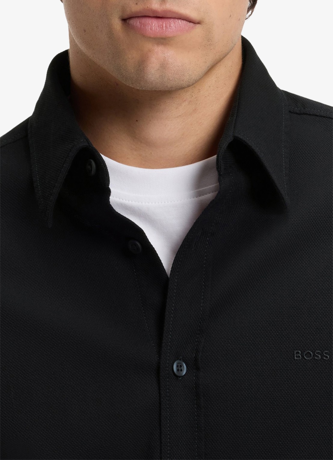 BOSS Regular fit overhemd met logo - detail 5 zwart