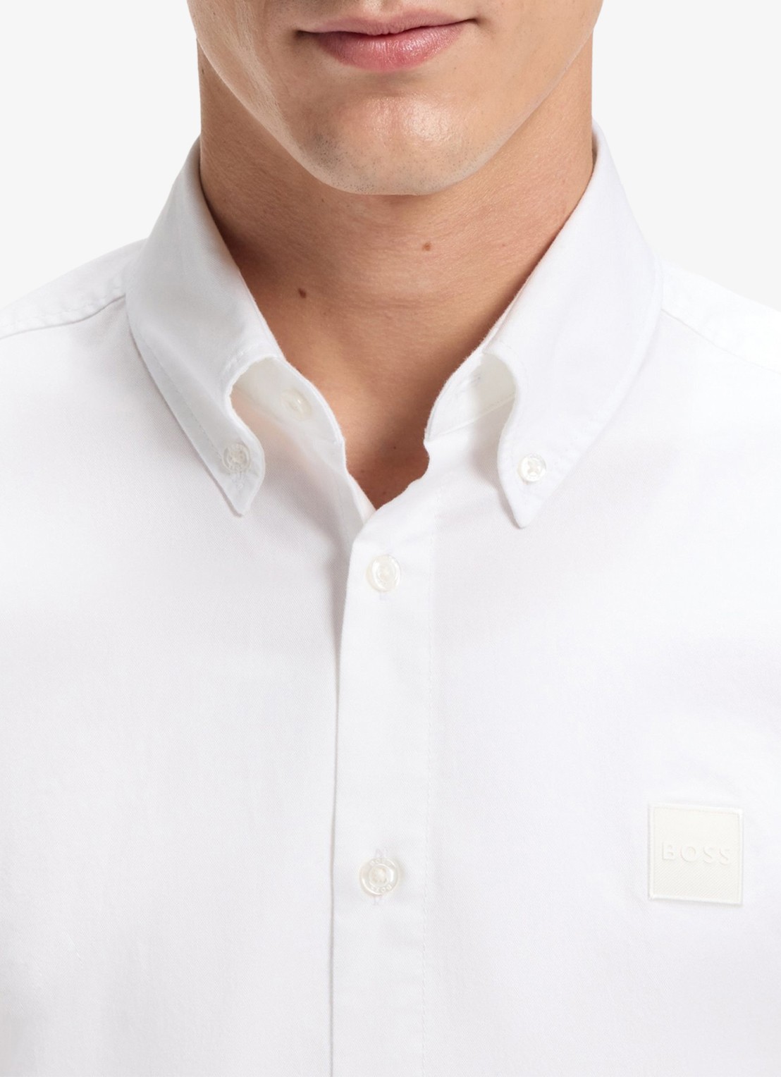 BOSS Regular fit overhemd met logo - detail 2 wit