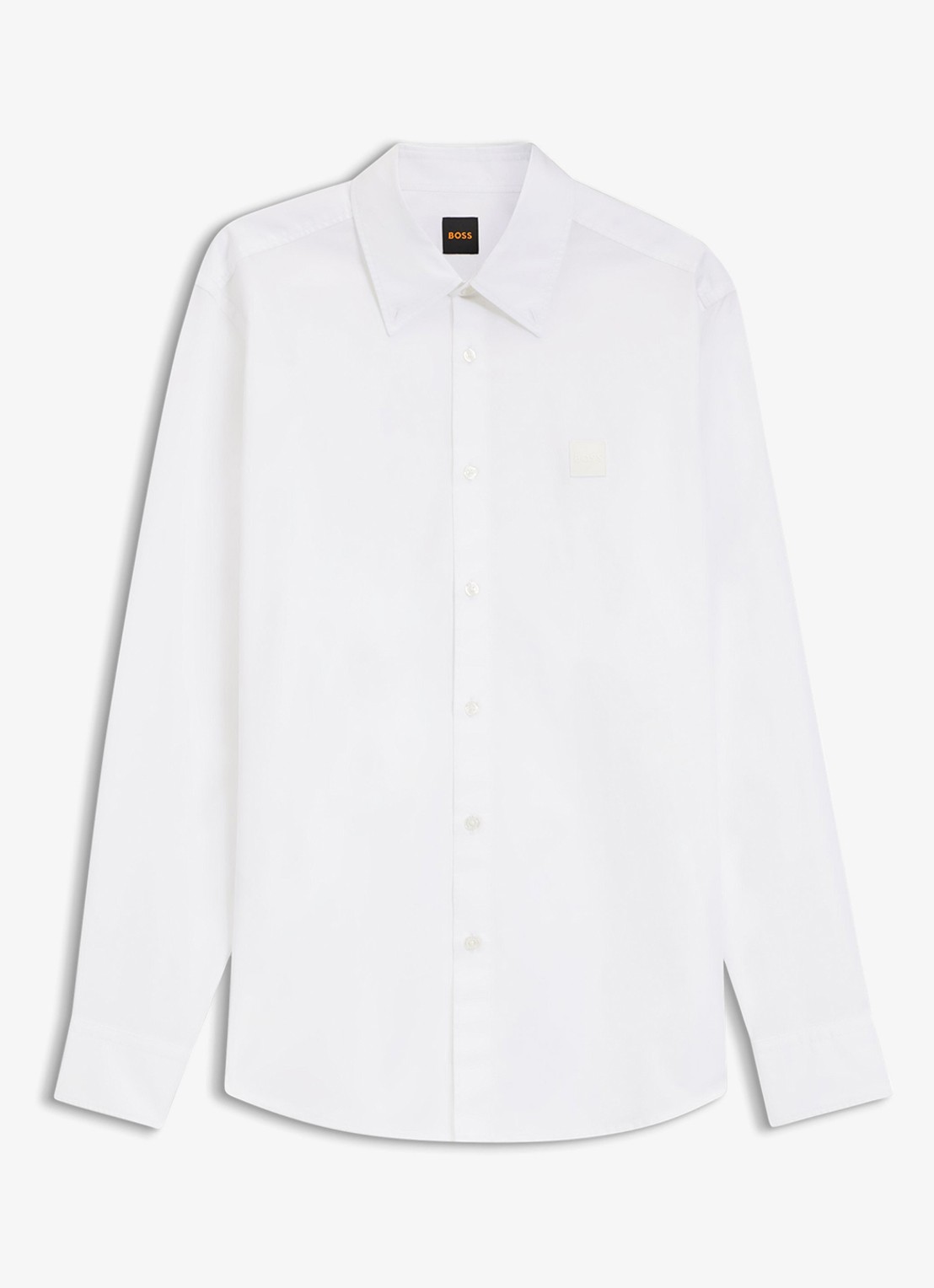 BOSS Regular fit overhemd met logo - voorkant 5 wit