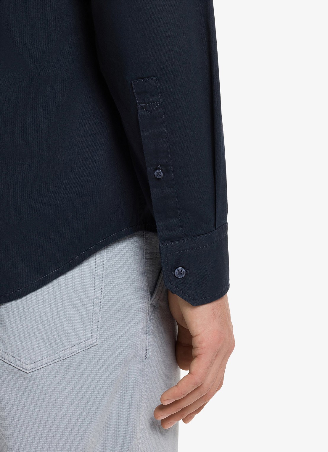 BOSS Regular fit overhemd met logo - detail 5 blauw
