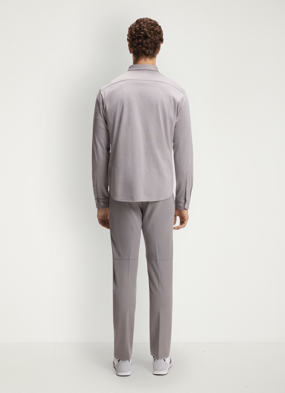 BOSS Regular fit overhemd met logo - achterkant grijs