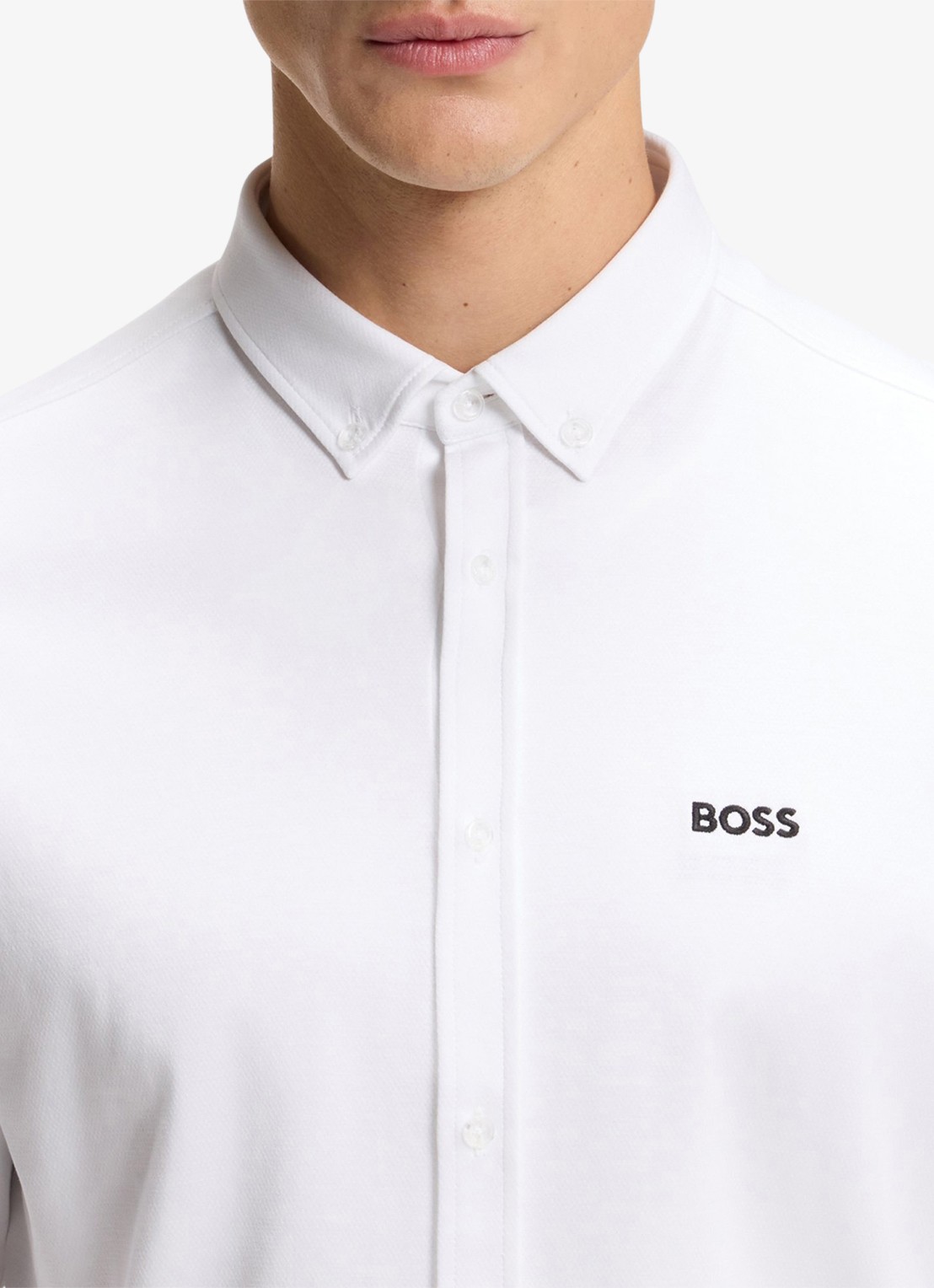 BOSS Regular fit overhemd met logo - detail 3 wit