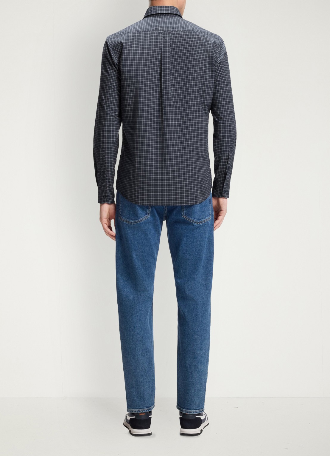 BOSS Regular fit overhemd met ruitdessin - achterkant 3 blauw