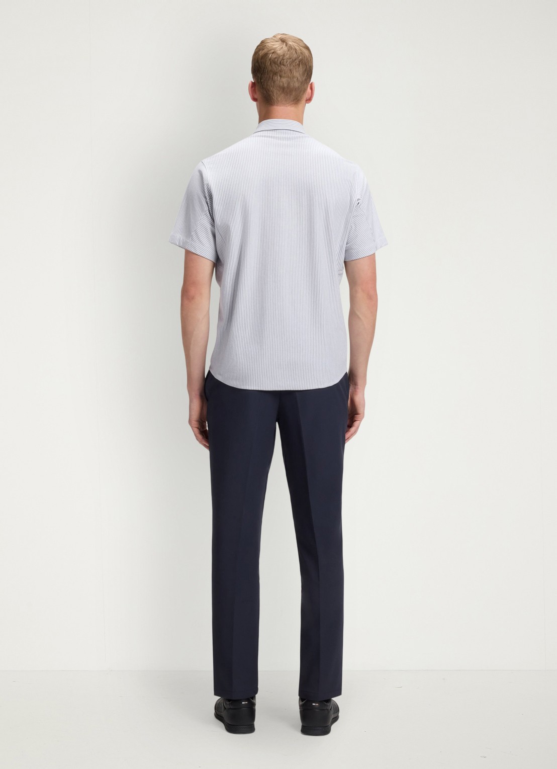 BOSS Regular fit overhemd met streepprint - achterkant 6 dark grey-026