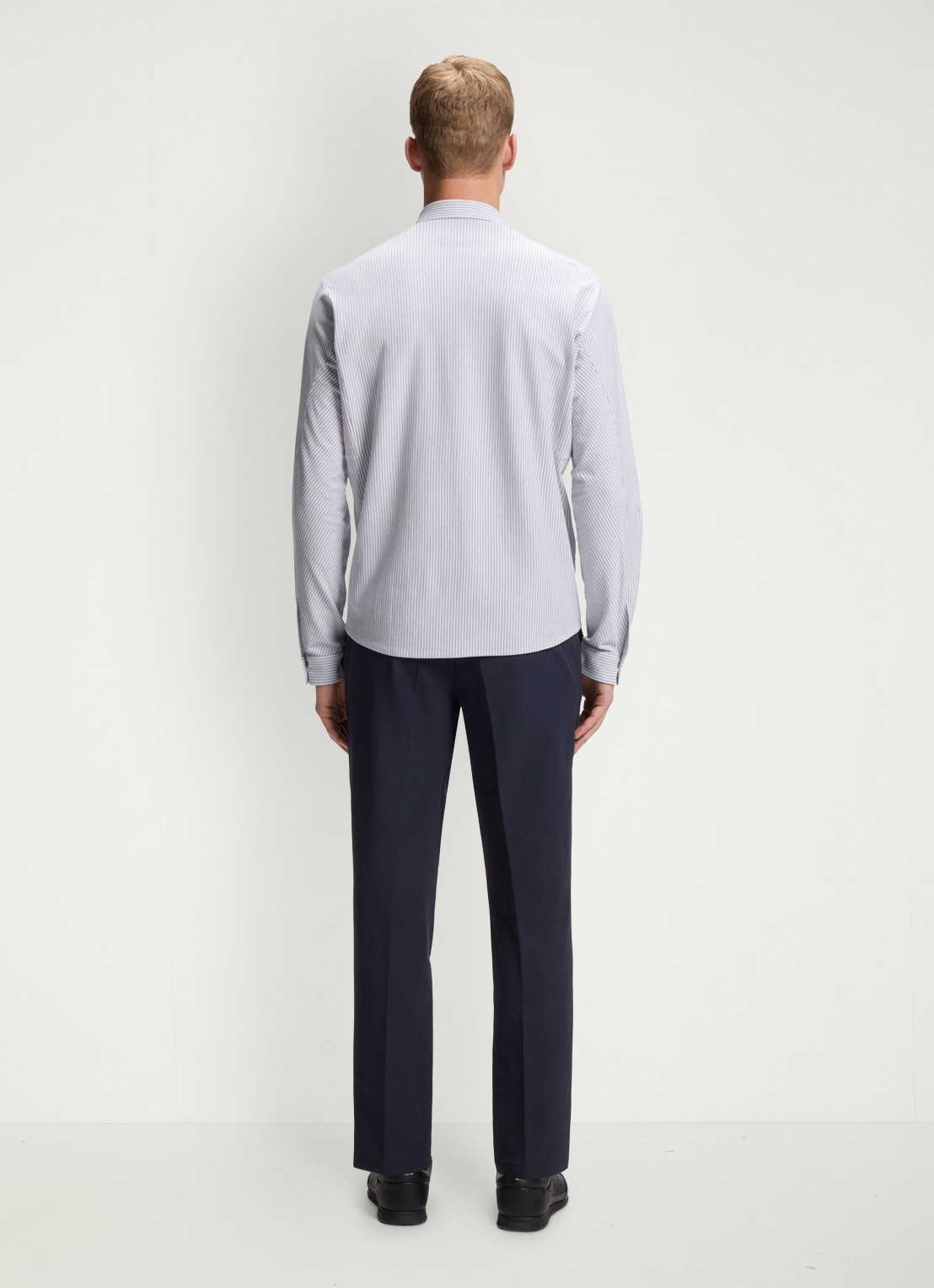BOSS Regular fit overhemd met streepprint - achterkant 6 dark grey-026
