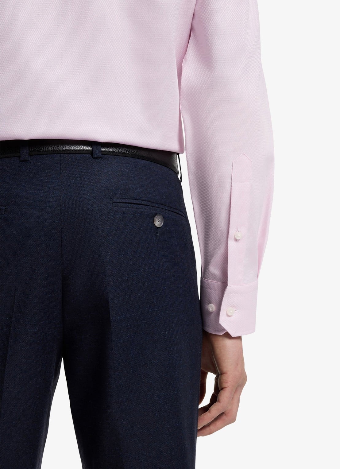 BOSS Regular-fit overhemd met stretch - detail 3 lichtroze