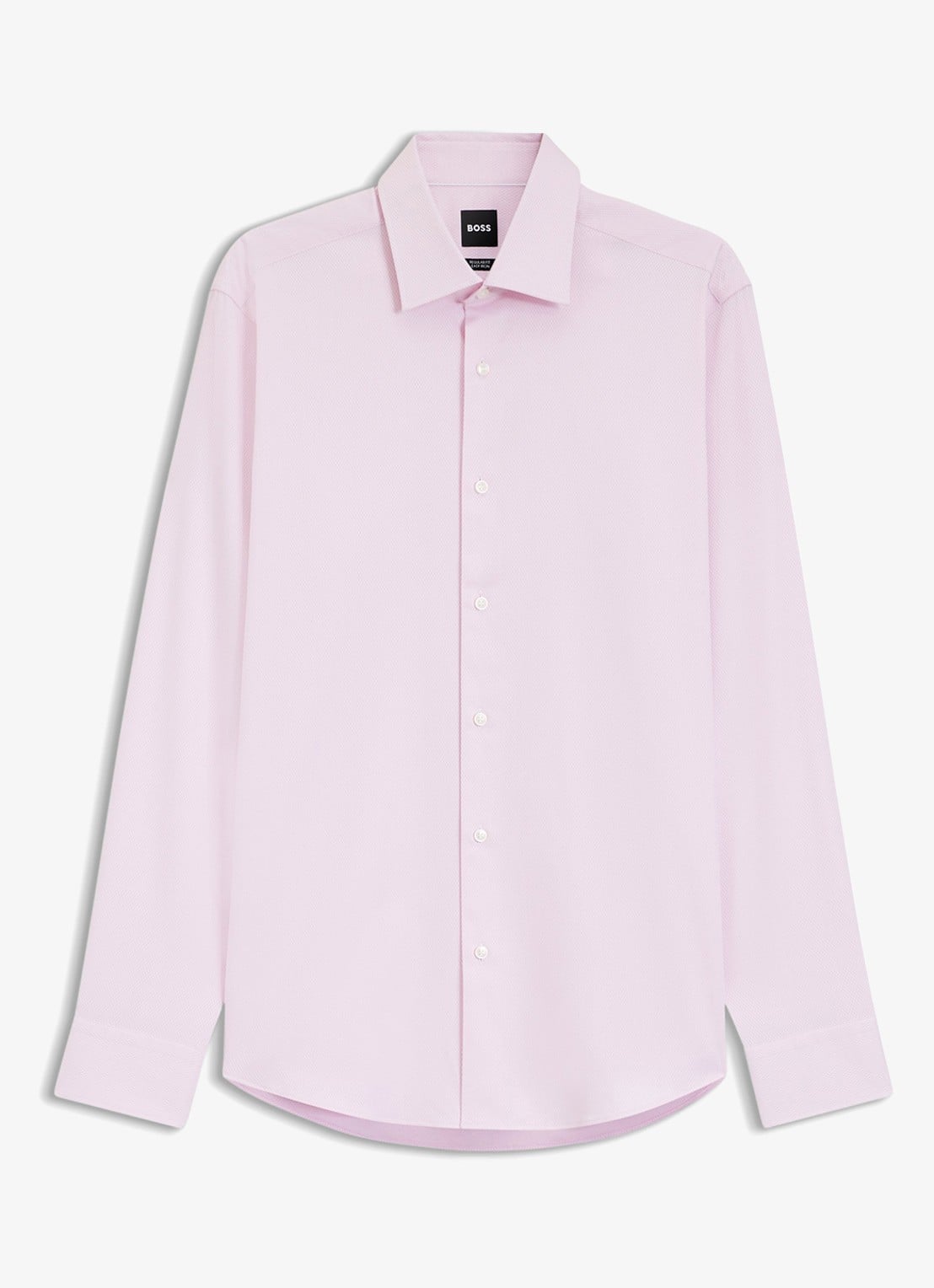 BOSS Regular-fit overhemd met stretch - voorkant 4 lichtroze