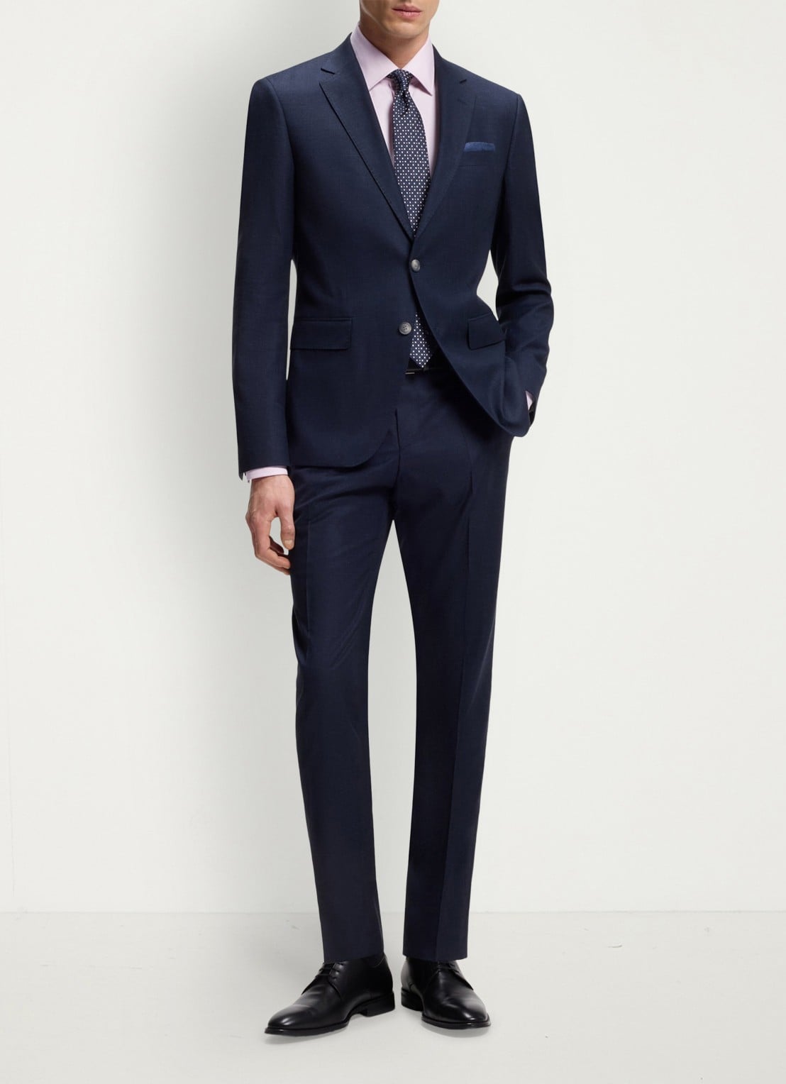 BOSS Regular-fit overhemd met stretch - voorkant 5 lichtroze