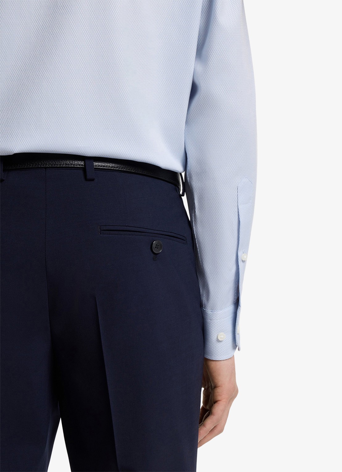 BOSS Regular-fit overhemd met stretch - detail 6 lichtblauw