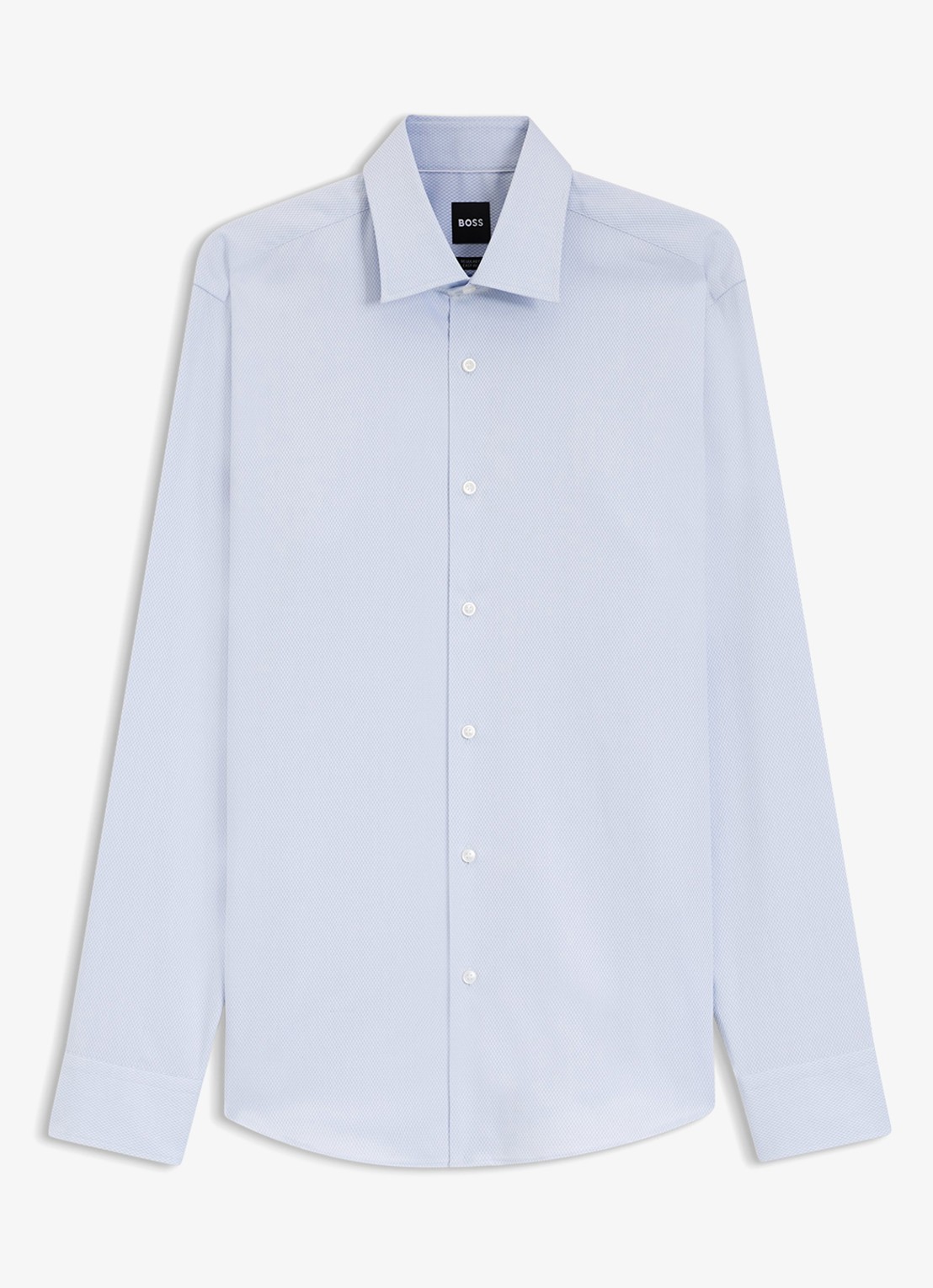 BOSS Regular-fit overhemd met stretch - voorkant lichtblauw