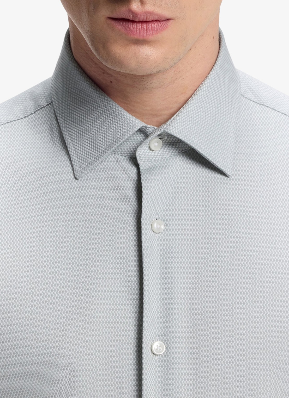 BOSS Regular-fit overhemd met stretch - detail 5 open green-373