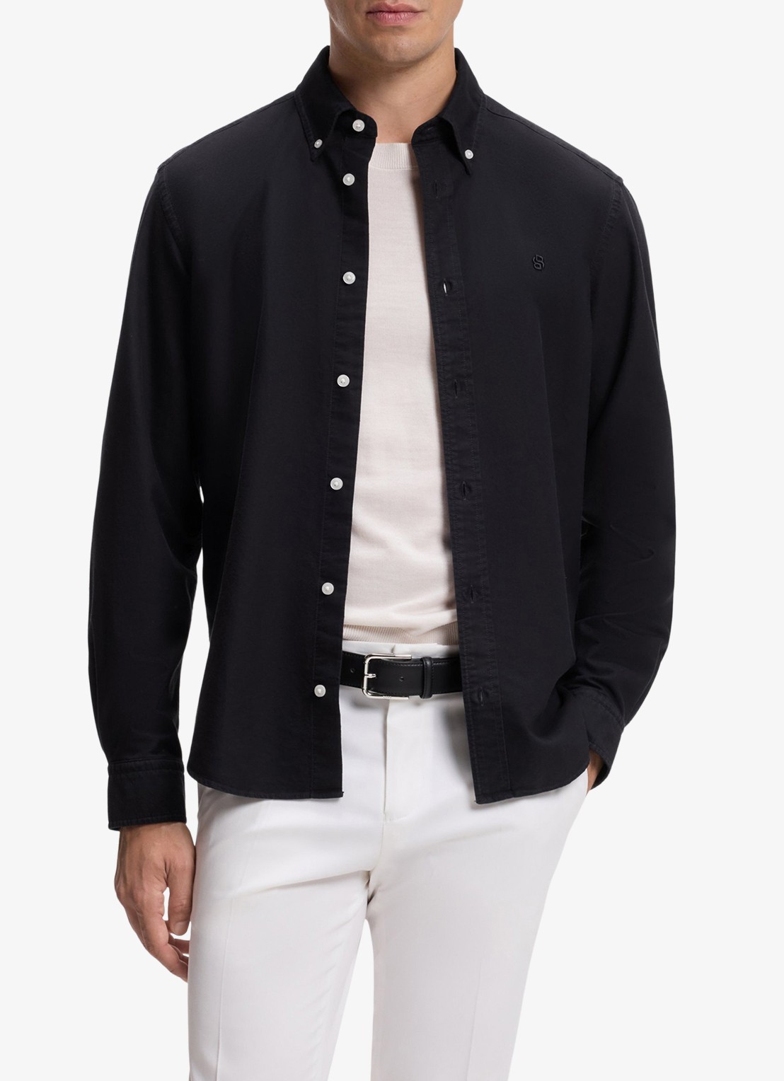 BOSS Regular fit overhemd met stretch - detail 4 blauw