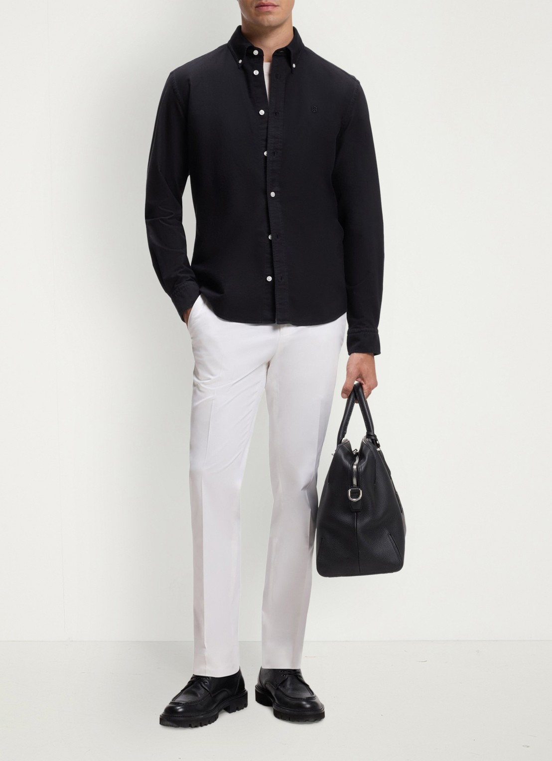 BOSS Regular fit overhemd met stretch - voorkant 3 blauw